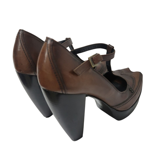FENDI Authentic Women Open Toe Block Heel Shoes Brown (EU) 38 Excellent Cond. - Picture 9 of 16